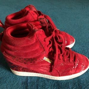 PUMA High-Top Suede Sneakers